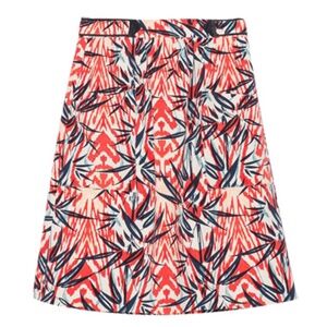 Zara Pull On A-Line Skirt in Tropical print